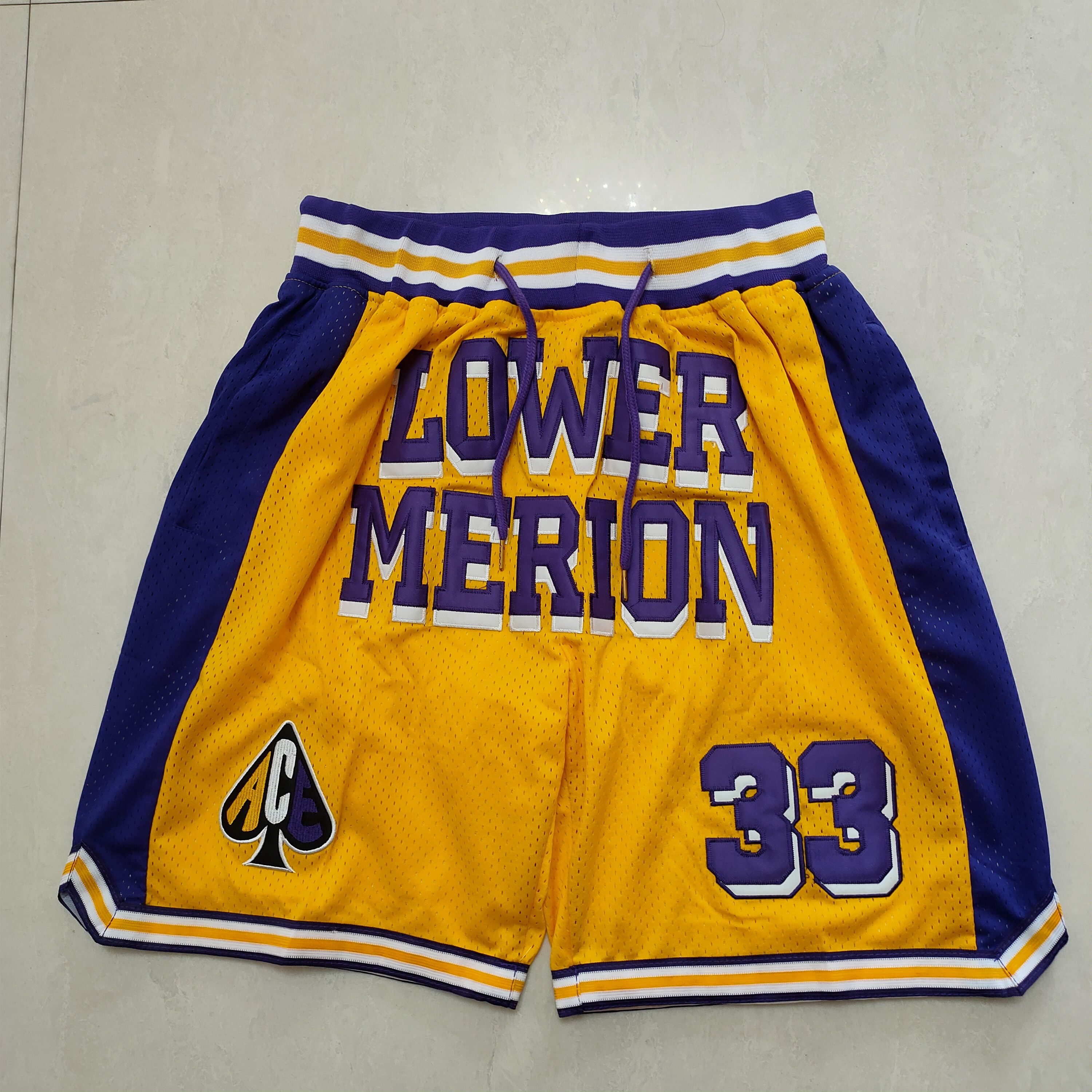 Men NBA Yellow Shorts 202302184